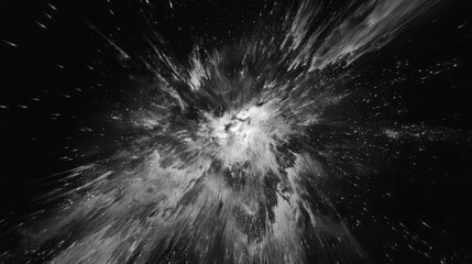 Wall Mural - abstract monochromatic space explosion cosmic burst starry night galaxy