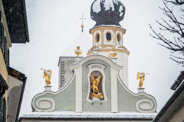 Wall Mural - Christmas markets in San Candido. Magical Val Pusteria under the snow.	