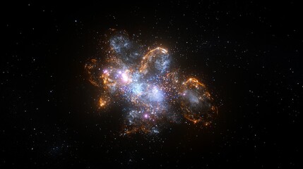 Wall Mural - stunning cosmic nebula celestial fireworks in deep space starry night background