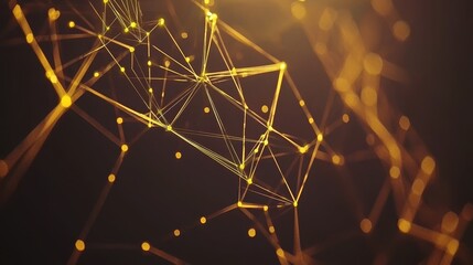 Abstract dynamic wave of connected dots and lines on a dark background, featuring a wave of bright particles. This digital technology background conveys big data concepts in a modern, 4K illustrated