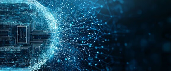 Stock (AI), machine learning, and modern computer technologies concepts intertwined with business, technology, internet, and network ideas
