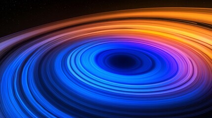 Wall Mural - abstract cosmic swirl vibrant blue orange and purple nebula galaxy background