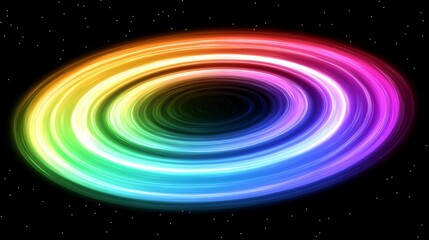 Wall Mural - vibrant rainbow galaxy swirl cosmic nebula abstract space background