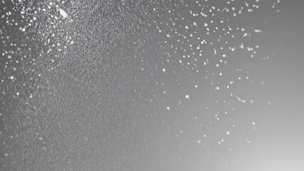 Poster - Creative dust movement with white fabric in a bright studio environment