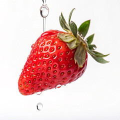 Canvas Print - strawberry on a white