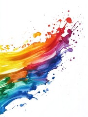 Poster - Multicolored Paint Splatter