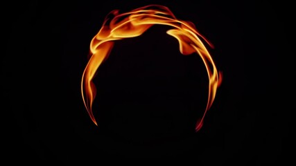 Aufkleber - Creating stunning visual art with flames and smoke in a dark environment at night