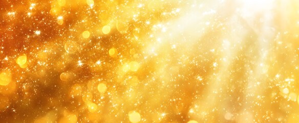 Canvas Print - Golden Lights Sparkling Festive Background