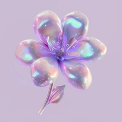 Wall Mural - celestial graphic of single flower icon accessories accessory jewelry
