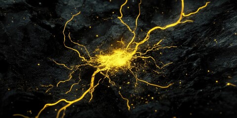Wall Mural - yellow light close up