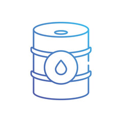 Sticker - Oil barrel vector icon