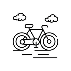 Sticker - Bicycle vector icon