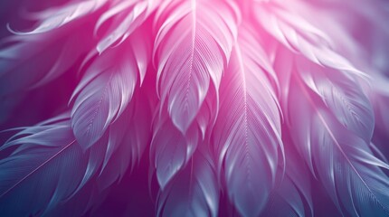 Sticker - ethereal feathers, soft pink and purple hues, macro photography, dreamy atmosphere, delicate texture