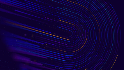 Aufkleber - High Speed Light Particles Internet Data Cloud Technology Background. Digital Road Fast Speed Internet Broadband Data Flow Concept. Science Tech Research Presentation Bg. Vector Illustration.