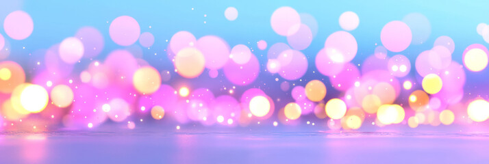 Leinwandbilder - A serene abstract scene with a gentle burst of pastel-colored light particles spreading out in a tranquil space setting,