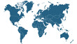 © Pavel - World map. Blue modern vector map. Silhouette map.