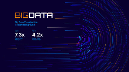 Aufkleber - High Speed Light Particles Internet Data Cloud Technology Background. Digital Road Fast Speed Internet Broadband Data Flow Concept. Science Tech Research Presentation Bg. Vector Illustration.