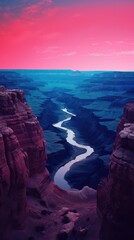 Wall Mural - grand canyon with night sky landscape outdoors nature