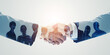 © metamorworks - human resources, recruitment, handshake, shaking hands, job offer, matching, business, dx, digital transformation, company, cooperation, teamwork, group, society, system, future, unity, introduction,
