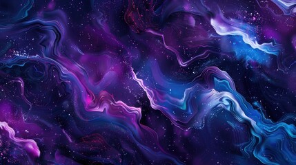 Wall Mural - abstract swirling cosmos background with vibrant purple, blue, and white tones, creating an ethereal
