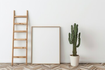 Wall Mural - Empty picture frame furniture indoors plant