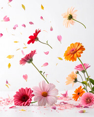 Wall Mural - background with flowers