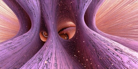 Wall Mural - Abstract purple tunnel, cosmic background, digital art, website design