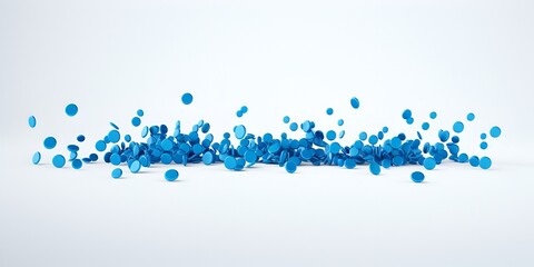 Wall Mural - 3d icon of question marks, blue on a white background, vector illustration style, simple design, hig