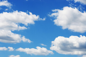 Wall Mural - white clouds in blue sky.