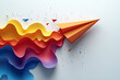 © Wanida - Creative ai generate paper airplane design abstract art colorful environment modern viewpoint innovation concept