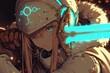 © boler - Anime Girl Knight With Futuristic Armor and Sword