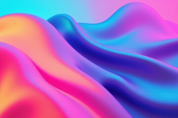 Wall Mural - vibrant fluid abstract background with colorful waves of pink and purple, perfect for modern design 