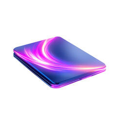 Smartphone with curved design showcasing modern technology and sleek aesthetics.