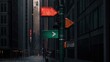 © Diffin - A street sign mounted on a pole stands prominently in an urban environment, guiding pedestrians and vehicles through the city landscape.