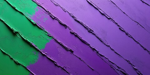 Canvas Print - Vibrant textured background with diagonal strokes in rich violet and deep green showcasing color trends in modern artistic design.