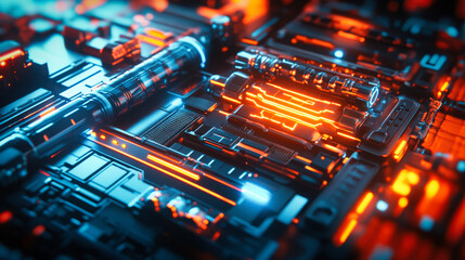 Wall Mural - generic abstract technology device