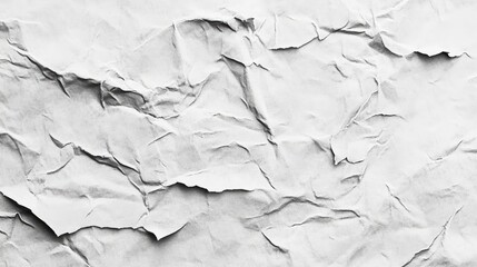 Wall Mural - Crumpled white paper texture background for artistic or design purposes