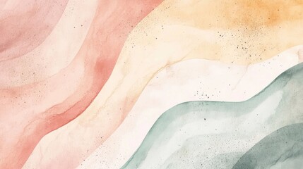 Poster - Pastel Waves of Colorful Abstract Background in Soft Textures and Gentle Hues for Design and Art Projects