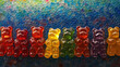 © Ariyl - Transparent Jelly Bears With A Playful Artistic Background