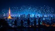 © Arifin Studio - Tokyo skyline, network, night, team, future