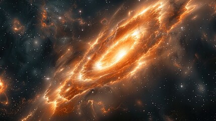 Wall Mural - a black hole star exhibiting exaggerated and bizarre features, with intense gravitational effects an