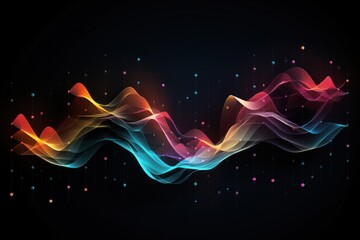 Wall Mural - heart wave light backgrounds pattern