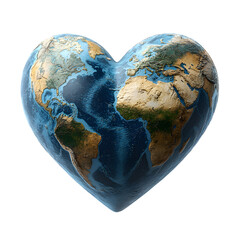 a heartshaped earth with continents