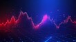 © Nataliia - Blue and red glowing financial data stream, intense and futuristic, high-tech and sharp, dynamic and powerful, detailed and vibrant atmosphere, economic focus