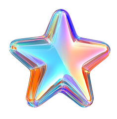 Wall Mural - png a glass star sign icon illustration reflective colorful.