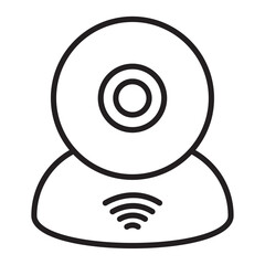 Sticker - security smart home line icon