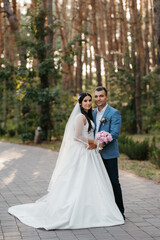 Wall Mural - the first meeting of the bride and groom