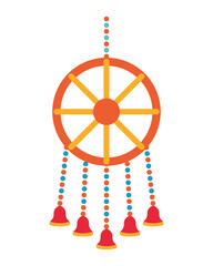 Sticker - indian wedding hanging wheel decor