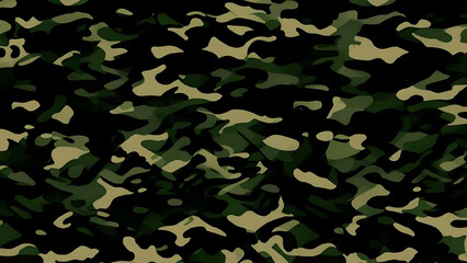 camouflage vector, military print, dark background, green color, stylish design