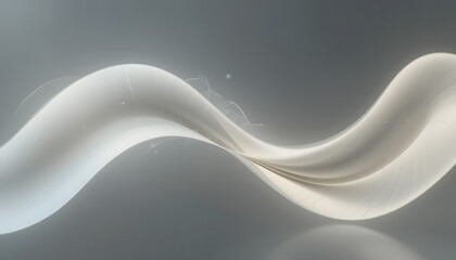 Wall Mural - 3d render, abstract minimalist shape, light background design